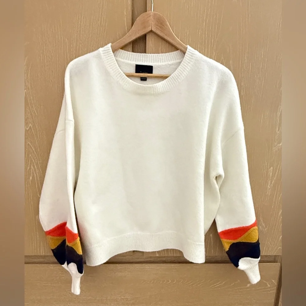 Colorful Sleeve Women's Sweater